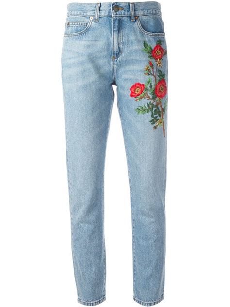 gucci jeans roses|gucci jeans for women.